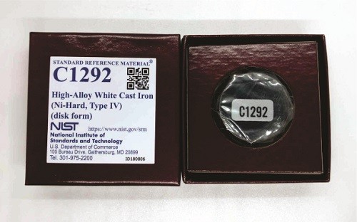SRM C1292 - 高合金白口鑄鐵I(鎳硬，IV型)標準品